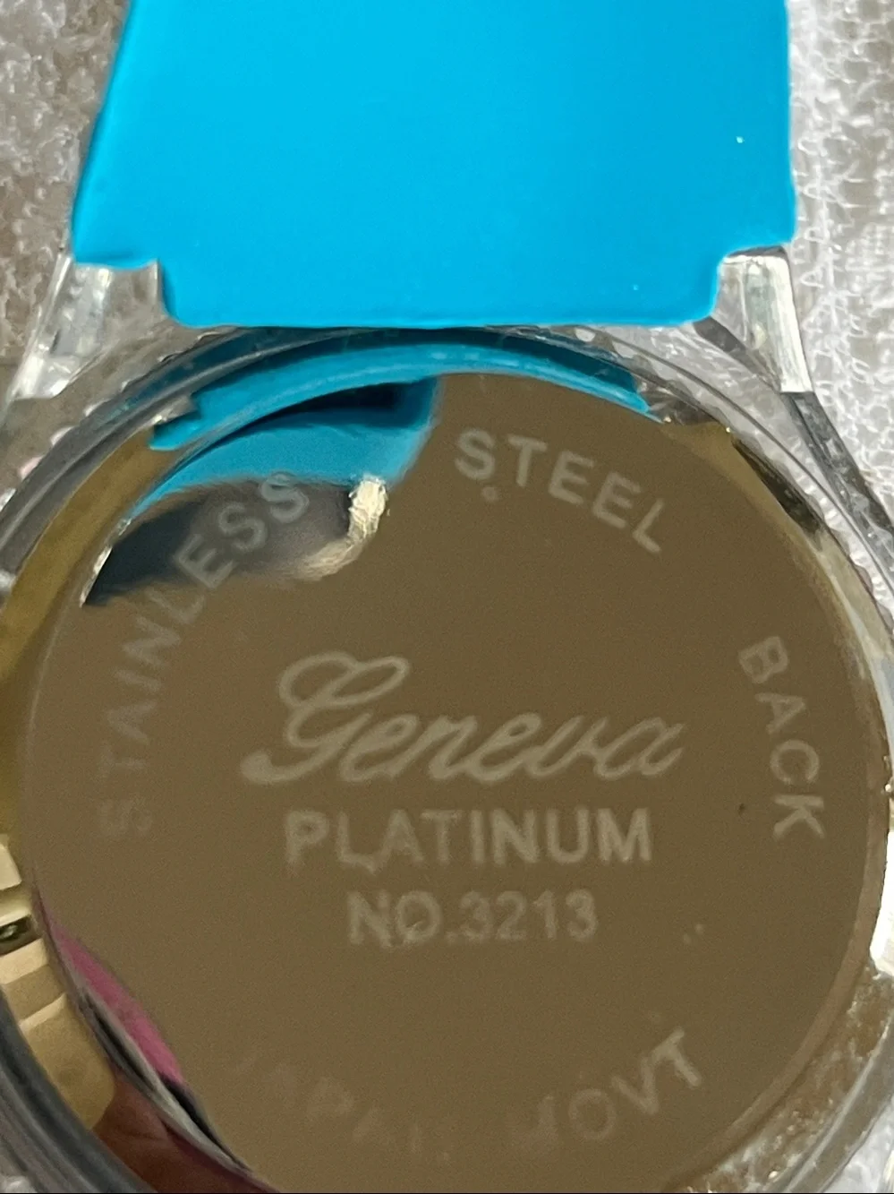 Geneva Blue Crystal Bezel Fashion Watch